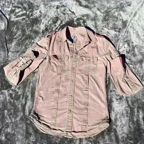 A/X Armani Exchange men’s tactical military button down shirt size small - Picture 3 of 10